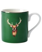 Tasse en Porcelaine imprimée verte - 280 ml