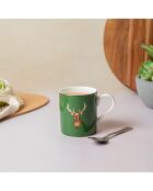 Tasse en Porcelaine imprimée verte - 280 ml