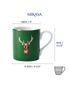 Tasse en Porcelaine imprimée verte - 280 ml