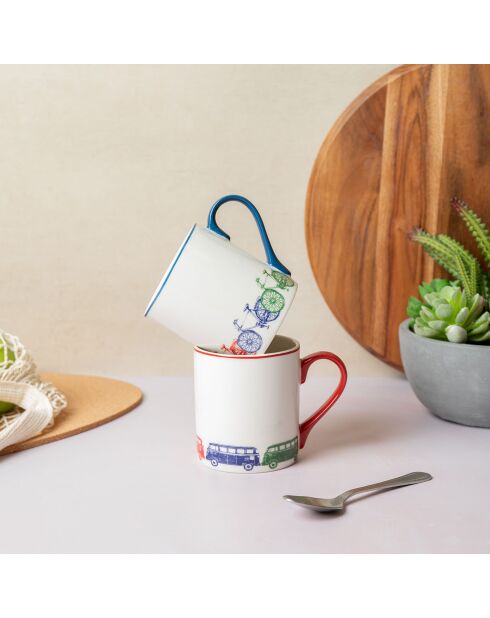 Tasse en Porcelaine imprimée blanche - 280 ml