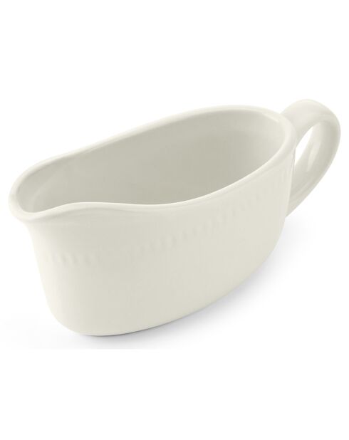 Saucière Mikasa Cranborne blanche -  19.5x8.2x8 cm