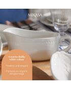 Saucière Mikasa Cranborne blanche -  19.5x8.2x8 cm