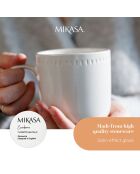 4 Tasses en grès Mikasa Cranborne blanches - 320 ml