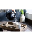 4 Tasses en grès Mikasa Cranborne blanches - 320 ml