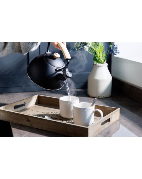 4 Tasses en grès Mikasa Cranborne blanches - 320 ml