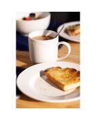 4 Tasses en grès Mikasa Cranborne blanches - 320 ml