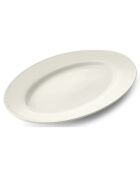 Plat de service ovale Mikasa Cranborne blanc -  39.5x28x3.9 cm