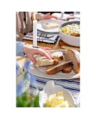 Plat de service ovale Mikasa Cranborne blanc -  39.5x28x3.9 cm