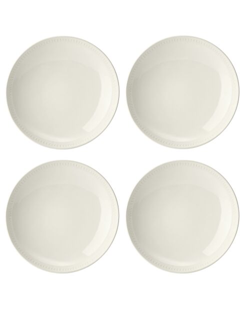 4 Bols Mikasa Cranborne blancs - D.24 cm