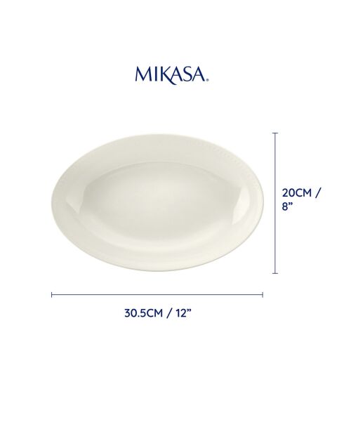 Plat Mikasa Cranborne blanc - 20x30,5 cm