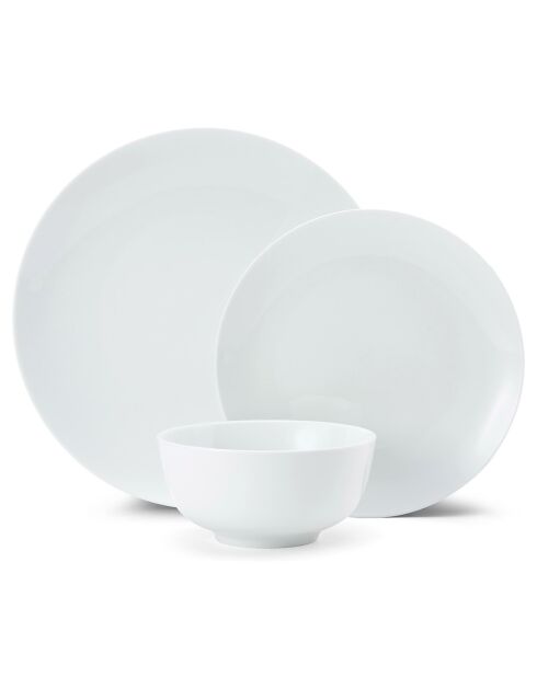 Service de table e Porcelaine Mikasa Chalk blanc - 12 Pièces