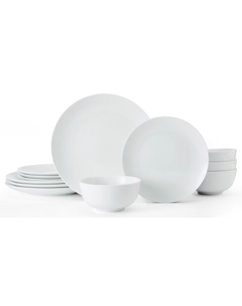 Service de table e Porcelaine Mikasa Chalk blanc - 12 Pièces