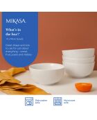 4 Bols Mikasa Chalk blancs -  D.17 cm