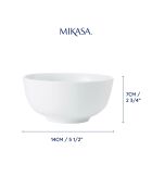 4 Bols Mikasa Chalk blancs -  D.17 cm