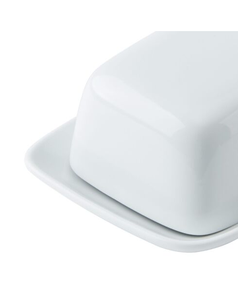 Mikasa Chalk Burriera in porcellana con coperchio bianco - 21x11x7,6 cm