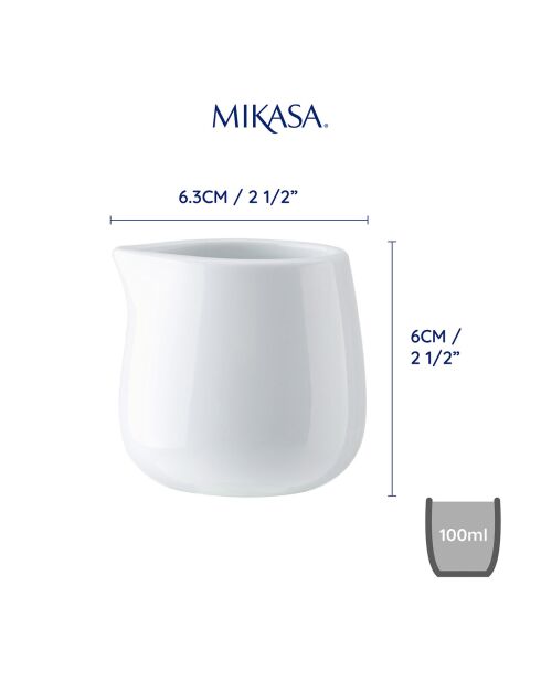 Mikasa Chalk White Milchkännchen aus Porzellan, klein, 100 ml