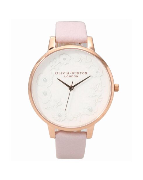 Montre en Similicuir rose