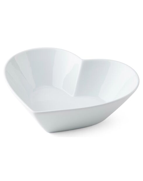 Plat coeur en Porcelaine Mikasa Chalk blanc -  21x18.2x6 cm
