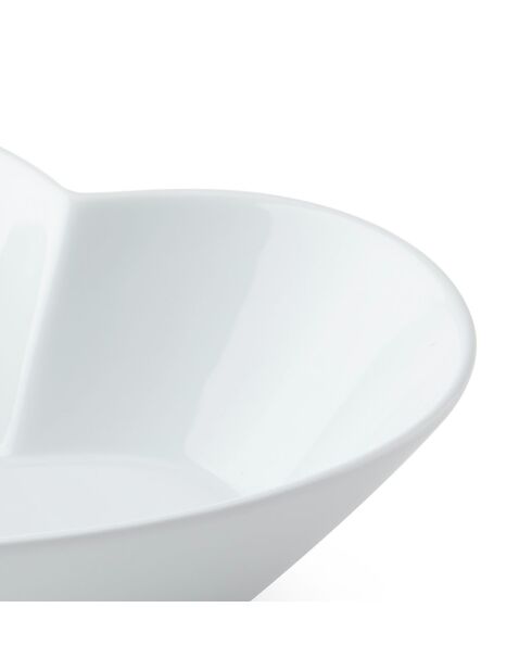 Plat coeur en Porcelaine Mikasa Chalk blanc -  21x18.2x6 cm