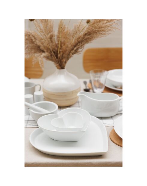 Plat Mikasa en Porcelaine Chalk blanc -  30.5x25x2.7 cm