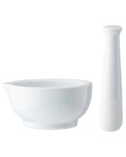 Pilon & Mortier en Porcelaine Mikasa Chalk blanc -  15x11.7x9.2 cm