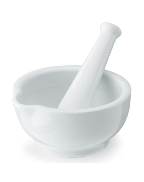 Pilon & Mortier en Porcelaine Mikasa Chalk blanc -  15x11.7x9.2 cm