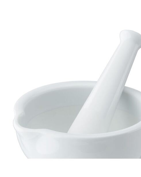 Pilon & Mortier en Porcelaine Mikasa Chalk blanc -  15x11.7x9.2 cm