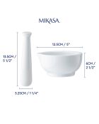 Pilon & Mortier en Porcelaine Mikasa Chalk blanc -  15x11.7x9.2 cm