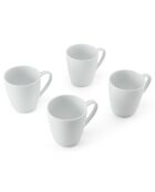 4 Tasses en Porcelaine Mikasa Chalk blanches -  380 ml