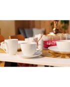 4 Tasses en Porcelaine Mikasa Chalk blanches -  380 ml