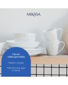 4 Tasses en Porcelaine Mikasa Chalk blanches -  380 ml