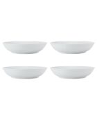 4 Bols en Porcelaine Mikasa Chalk blancs -  D.28 cm