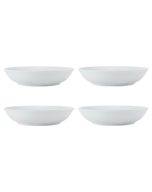 4 Bols en Porcelaine Mikasa Chalk blancs -  D.28 cm