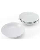 4 Bols en Porcelaine Mikasa Chalk blancs -  D.28 cm