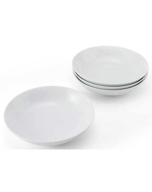 4 Bols en Porcelaine Mikasa Chalk blancs -  D.28 cm