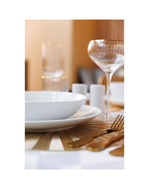 4 Bols en Porcelaine Mikasa Chalk blancs -  D.28 cm