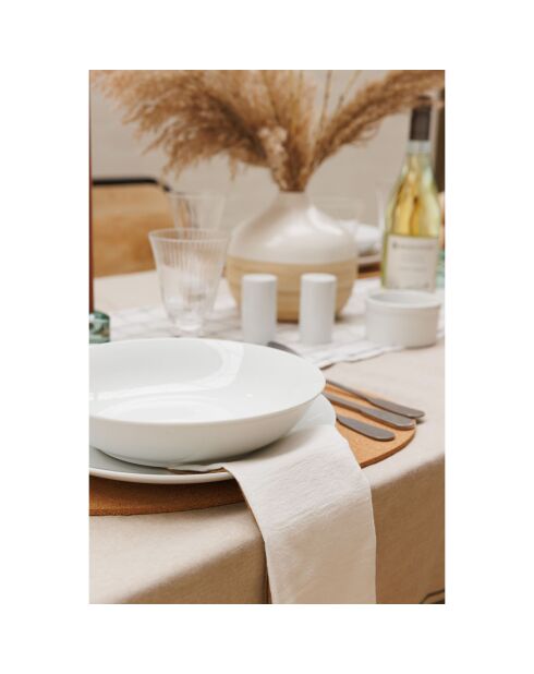4 Bols en Porcelaine Mikasa Chalk blancs -  D.28 cm