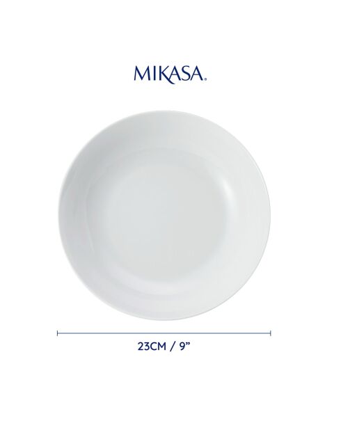 4 Bols en Porcelaine Mikasa Chalk blancs -  D.28 cm