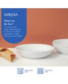 4 Bols en Porcelaine Mikasa Chalk blancs -  D.28 cm