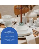 4 Bols en Porcelaine Mikasa Chalk blancs -  D.28 cm