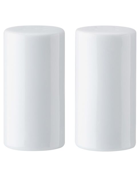Salière & Poivrière en Porcelaine Mikasa Chalk blanc - 8x4x8 cm