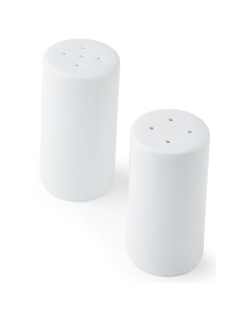 Salière & Poivrière en Porcelaine Mikasa Chalk blanc - 8x4x8 cm