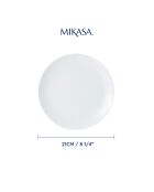 4 bijborden van Mikasa Chalk wit porselein - D.21 cm