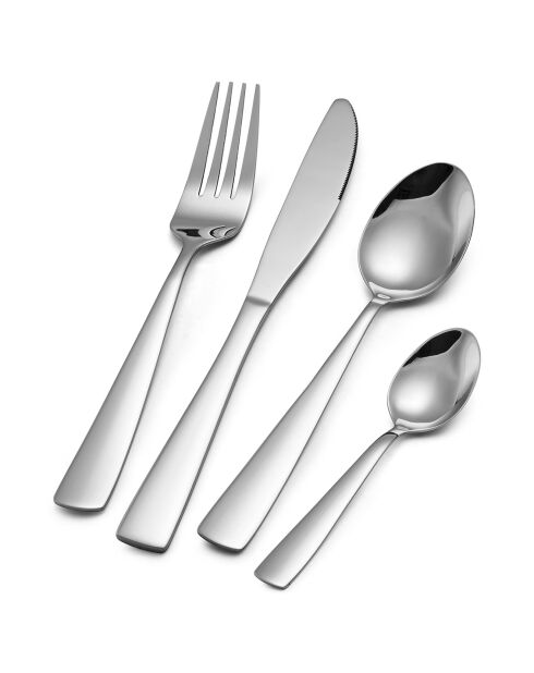 Set de couverts en acier inoxydable argenté -24 Pièces