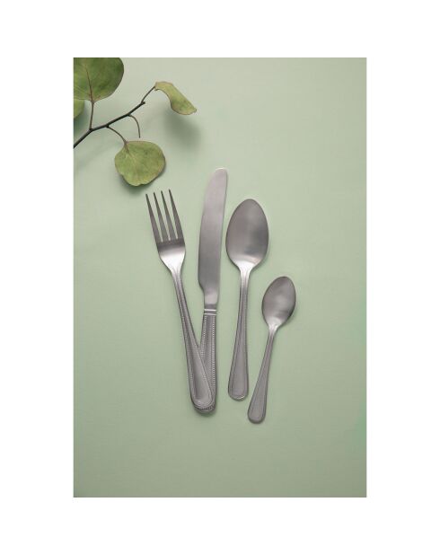 Set de couverts en acier inoxydable argenté - 16 pièces