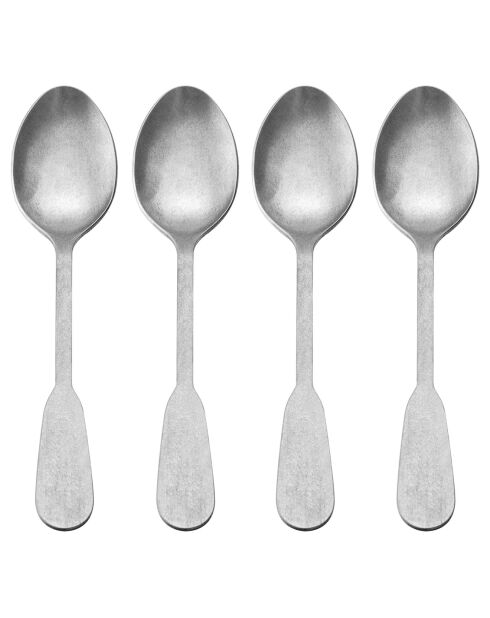 Set de couverts en acier inoxydable argenté - 16 pièces