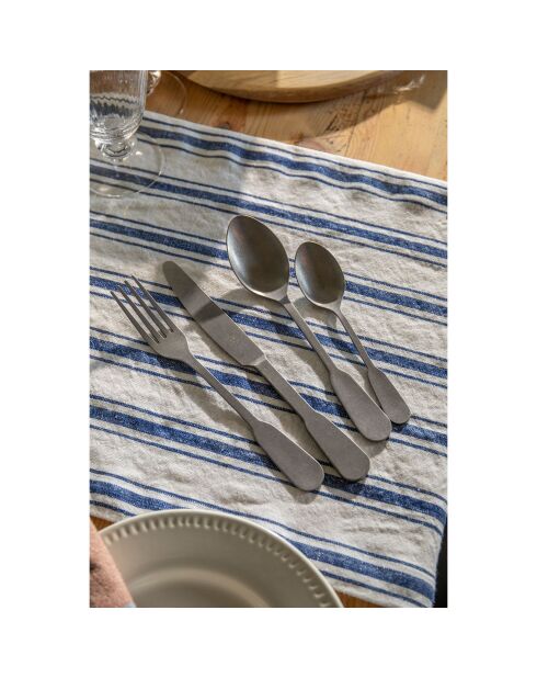 Set de couverts en acier inoxydable argenté - 16 pièces