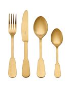 Set de couverts en acier inoxydable doré - 16 pièces