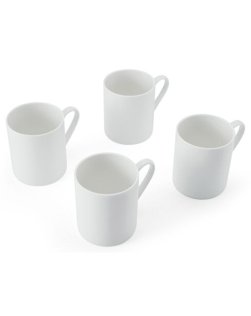 4 Tasses blanches - 380 ml