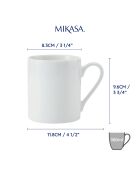 4 Tasses blanches - 380 ml